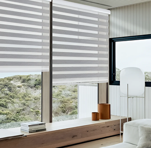 Stores zébrés motorisés/manuels, décoration intelligente pour la maison, stores horizontaux électriques à double bande, pour usage domestique et hôtelier - Product Image 1