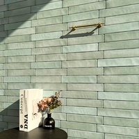 Carreaux muraux intérieurs en céramique givrée mate, style rétro, faits à la main, 48*235mm, 9mm, antidérapants, résistants à l'usure, style moderne