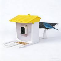 Mangeoire à oiseaux intelligente avec caméra IA - Alimentation solaire IP65 WiFi 2.4G Reconnaissance des oiseaux 4MP HD 1080P Conteneur à graines 2L Extérieur