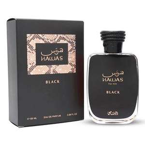 Hawas Black Eau De Parfum 100 ml para él, fragancia amaderada, perfume para hombre - Product Image 1