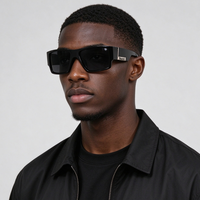 Lunettes de moto polarisées, lunettes de soleil de pêche, protection UV400, lunettes de sport unisexes, lunettes de soleil hip-hop pour hommes