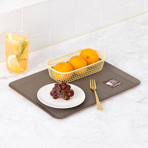 Plateau en pulpe de carton écologique antidérapant brun chocolat_KRCB-074 pour la restauration commerciale, les fournitures hôtelières, le service dans les restaurants - Product Image 2