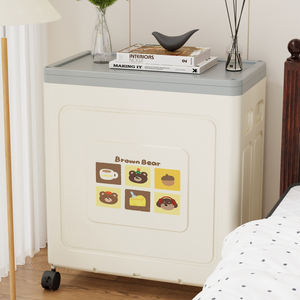 Armoire de rangement pliable, en matériau PP, facile à nettoyer, avec roulettes et couvercle, cubes de rangement pour ustensiles de <span class=keywords><strong>cuisine</strong></span> - Product Image 6