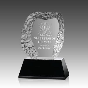 Trofeo a Forma di Cuore in Cristallo K9 Texturizzato, Premio per Donazioni Benefiche, Regalo Aziendale per Team - Product Image 1