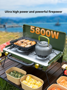 <span class=keywords><strong>Nueva</strong></span> Estufa de Gas Portátil, Horno de Gas Portátil para Acampar al Aire Libre, Barbacoa, Estufa de Gas de Doble Quemador - Product Image 3