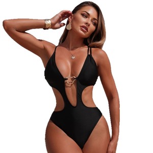 Traje <span class=keywords><strong>de</strong></span> <span class=keywords><strong>baño</strong></span> <span class=keywords><strong>de</strong></span> una pieza sexy y moderno 2026 con diseño hueco, que realza la figura, para mujer - Product Image 5