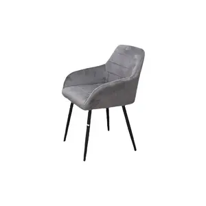 Dowell – chaises de salle à manger en tissu velours moderne, chaises de salle à manger nordique bon marché avec pied en métal