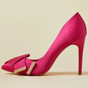 Escarpins de luxe style mariée à bout pointu, décorations papillon, dessus en cuir véritable, talons fins, légers, pour soirée estivale - Product Image 2