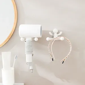 Étagère murale créative, organisateur portable, gain de place, support de rangement pour clés, crochets pour accessoires de cheveux, salle de bain - Product Image 2