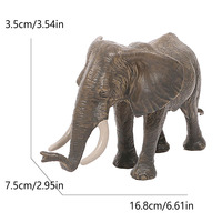 Figurines d'animaux de simulation transfrontalières en PVC : Éléphant africain, Tigre blanc, Panda, Lion mâle, Grenouille, Écureuil volant, Paon