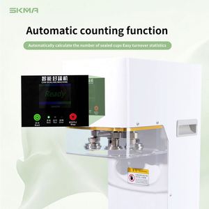 Machine de scellage automatique de canettes Yunqingtech pour café, bubble tea et jus – Équipement de comptoir haute vitesse pour salons de thé - Product Image 5