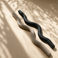 Barre de musculation en silicone personnalisée avec logo OEM, forme ondulée, antidérapante, recouverte de silicone, pour la maison, la gym, le Pilates, le yoga