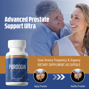 Capsules de vitamines pour le soutien de la prostate multiphase pour hommes PUROOGIN OEM, biologiques, sans gluten, naturelles, végétaliennes, soutien à la santé du cerveau, adultes - Product Image 5