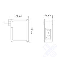 Chargeur rapide original pour téléphone et ordinateur portable, prise murale AU 240W PD5 Gan multi-ports Type C USB PD3.1 QC 3.0 PPS pour iPhone Apple Macbook