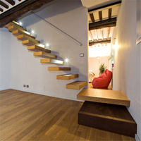 Prix promotionnel Livraison rapide Escalier flottant Escalier en forme de L Profilés en aluminium Escaliers Plaques de pierre artificielle Marbre