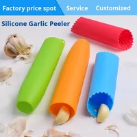 Éplucheur d'ail manuel avec base scellée et dense, fonction écraseur à points, 2 types - Outils pour fruits et légumes