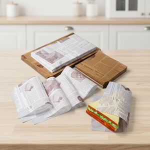Sandwich <b>Paper</b> Food Wrapping Unbleached Baking Wood Pulp Custom <b>Greaseproof</b> <b>Paper</b> for Cooking - Product Image 1