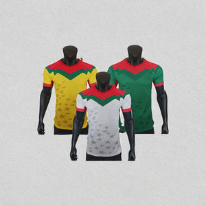 เสื้อฟุตบอล Burkina Faso ใส่ถ้วยแอฟริกาเบอร์ทรานด์ลายม้าสีเข้ม Edmond tapsoba Gustavo แห้งเร็วบริการ OEM - Product Image 3