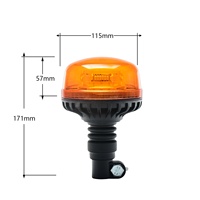 Balise stroboscopique LED ambre de haute qualité ECE R65 DIN à montage sur poteau pour tracteurs et autres accessoires d'éclairage automobile