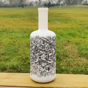 RSG Tùy Chỉnh 700Ml Gin 1 Lít Các Nhà Sản Xuất Rỗng 750Ml Nút Chai Chất Lượng Hàng Đầu Vòng Frosted <span class=keywords><strong>Vodka</strong></span> <span class=keywords><strong>500Ml</strong></span> Chai Thủy Tinh Cho Rượu - Product Image 1