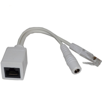 Moins cher 10/100 blanc une paire de câbles d'alimentation passive sur Ethernet POE pour caméra de vidéosurveillance
