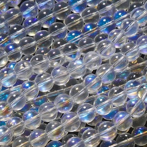 <b>Crystal</b> Glass Round <b>Beads</b> 6mm Iridescent Loose <b>Beads</b> For Bracelet Making - Product Image 4