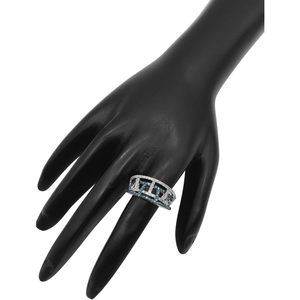 Bague en diamant Ornaatis 0,94 carats, taille ronde, blanc bleu, argent sterling 925 naturel, bague de fiançailles, taille 8 - Product Image 4