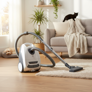 Small Wireless Dry Electric Carpet Cleaner Handheld Canister <b>Vacuum</b> Cleaner with Bag for Car and Home - Product Image 6