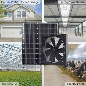 Ventilador Solar de Ático de 60W para Ventilación de Techo, Ventilador de Extracción Solar de Alta Velocidad con Termostato, Ventilador de Ventilación de Pared de CC de 24V - Product Image 4