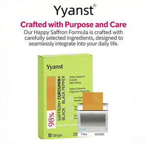 Tiras Orales de Azafrán y Curcumina Naturales OEM/ODM para el Brillo Ocular, Suplemento Vitamínico para la Salud Ocular de Adultos, Suplemento Dietético Vegano - Product Image 2