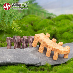 Puente de Resina Artesanal Dp Craft, Decoración de Jardín con Musgo, Acabado Natural para Interiores y Exteriores - Product Image 4