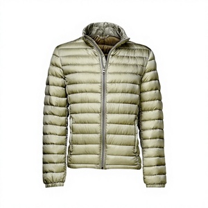 Hot Selling Custom Stand Collar Men's Winter Woolen <b>Jacket</b> Zipper Bubble Design Polyester <b>Waterproof</b> Outdoor <b>Padded</b> Reversible - Product Image 3
