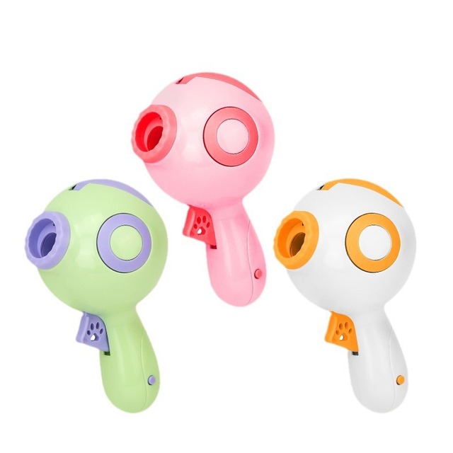 2-in-1 Interactive Plastic Cat and Dog Exercise Training Toy Infrared Function Cat Laser Pointer and Dog Food Launcher