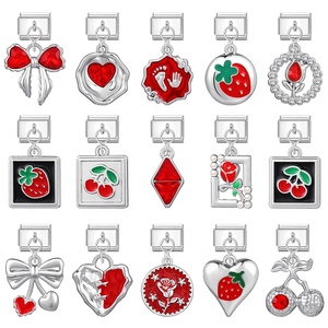 Italian Handmade <b>Red</b> Pendant DIY Bracelet Cross-Border Creative Fashion Charm Accessories - Product Image 2