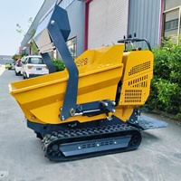 Mini-dumper hydraulique robuste de 500 kg : Transporteur sur chenilles diesel de 5,5 CV pour la construction et l'utilisation en verger