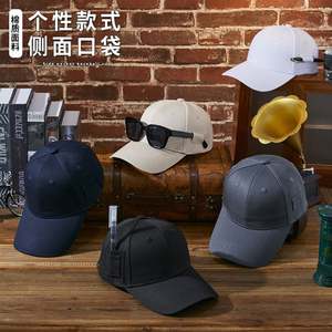Casquette à visière de rangement de poche personnalisée chapeau pour homme avec lunettes chapeau de protection solaire d'ingénieur de chantier pêche en plein air - Product Image 3