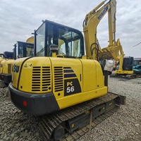 Mini-excavatrice Komatsu PC56 d'occasion de 5,5 tonnes, très demandée, avec cabine, pour travaux en zone étroite