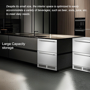 Réfrigérateur électrique compact et sans bruit en acier inoxydable à deux zones de qualité supérieure de 145L pour boissons - Product Image 6