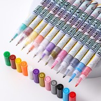 Marqueur professionnel pour la décoration des ongles en plastique, facile à utiliser, sans lampe UV, 24 couleurs, effaçable rapidement, pour salon, usage domestique, beauté, maquillage, manucure
