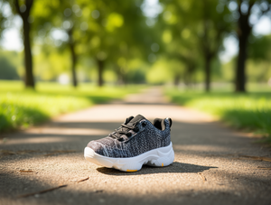 Scarpe sportive per bambini con lacci, tomaia in rete, suola in gomma, traspiranti, primavera autunno, taglia 4-6 anni per ragazzi - Product Image 2