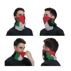 Tùy chỉnh 25*50cm palestinian cờ Keffiyeh lebanon Đầu Ban nhạc cổ gaiter palestine mặt khăn mặt nạ Israel Ống Bandanas ngoài trời - Product Image 3