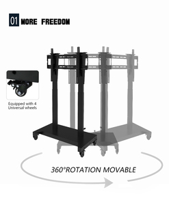 Ascenseur télescopique à distance mobile réglable en hauteur mécanisme réglable <span class=keywords><strong>support</strong></span> de chariot TV motorisé <span class=keywords><strong>sur</strong></span> roues - Product Image 5