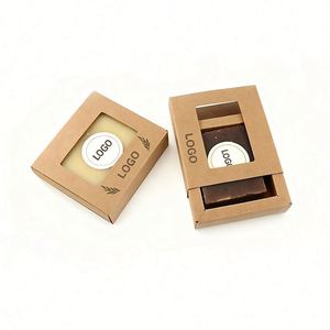 Factory Price Custom <b>Small</b> Soap <b>Gift</b> <b>Box</b> Eco Friendly Cardboard Packaging Kraft Paper Boxes for Home Made Soap With Window - Product Image 2