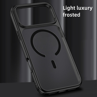 Coque magnétique givrée translucide mate antichoc de qualité militaire ultra-fine pour iPhone 17 Pro Max Air