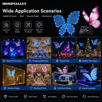 MOMOVALLEY Quadcopter Kupu-kupu RC Bionic LED UAV Pesawat Sayap Bergetar untuk Pertunjukan Panggung Dekorasi Romantis