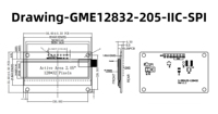 Módulo de Pantalla PMOLED de 2.05 Pulgadas, Resolución 128*32, Pantalla Blanca, Controlador SSD1309, Módulo de 7 Pines, Compatible con Interfaz SPI/I2C