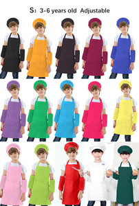 Zq05 bán buôn tùy chỉnh BBQ trẻ em trẻ em Tạp dề trẻ em Tạp dề đầu bếp Nhà Bếp Nấu Ăn thủ công nghệ thuật đồng bằng tạp dề - Product Image 5