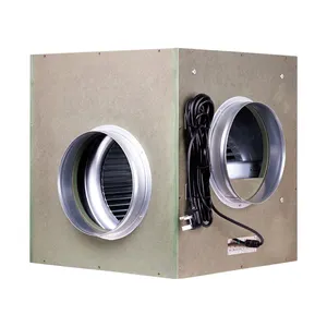 Ventilador acústico de caja MDF de 12 pulgadas más nuevo 4250M3 750W 400pa Ventilación hidropónica de madera a prueba de sonido