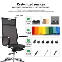 Silla de Oficina Ejecutiva Ergonómica de Cuero Negro con Respaldo Alto Acanalado, Personalizable OEM ODM, Estilo Vintage, Venta al Por Mayor