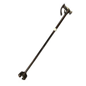 Bâton de marche télescopique à cinq sections en alliage d'aluminium 6063 anodisé noir avec embout en caoutchouc pour les seniors, utilisation en extérieur - Product Image 4